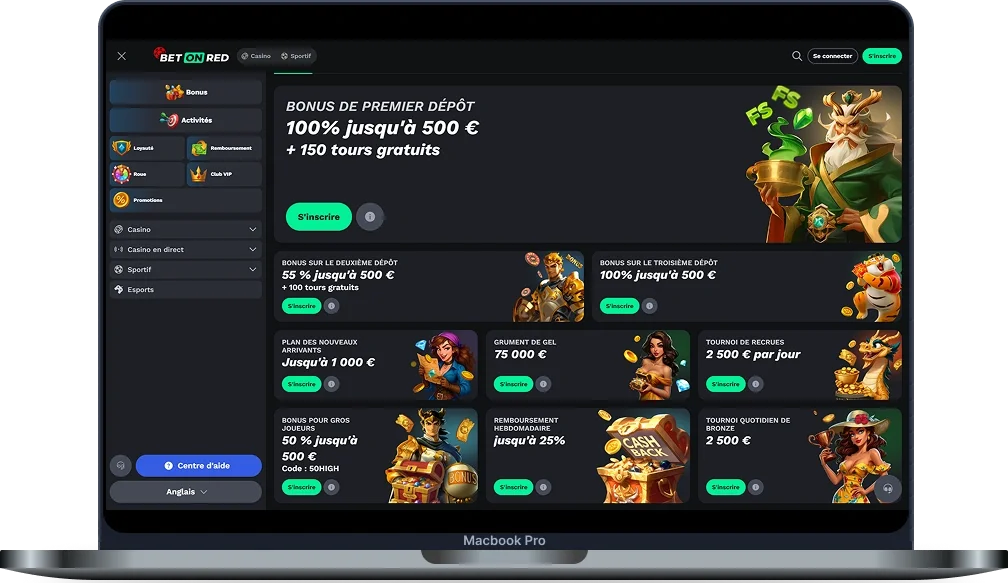 BetOnRed Casino Promotions et Bonus